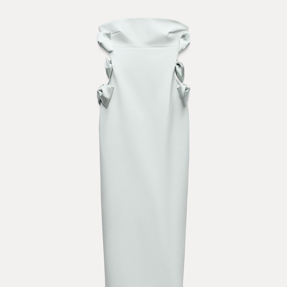 NWT Zara Midi Light Blue Bridal Dress